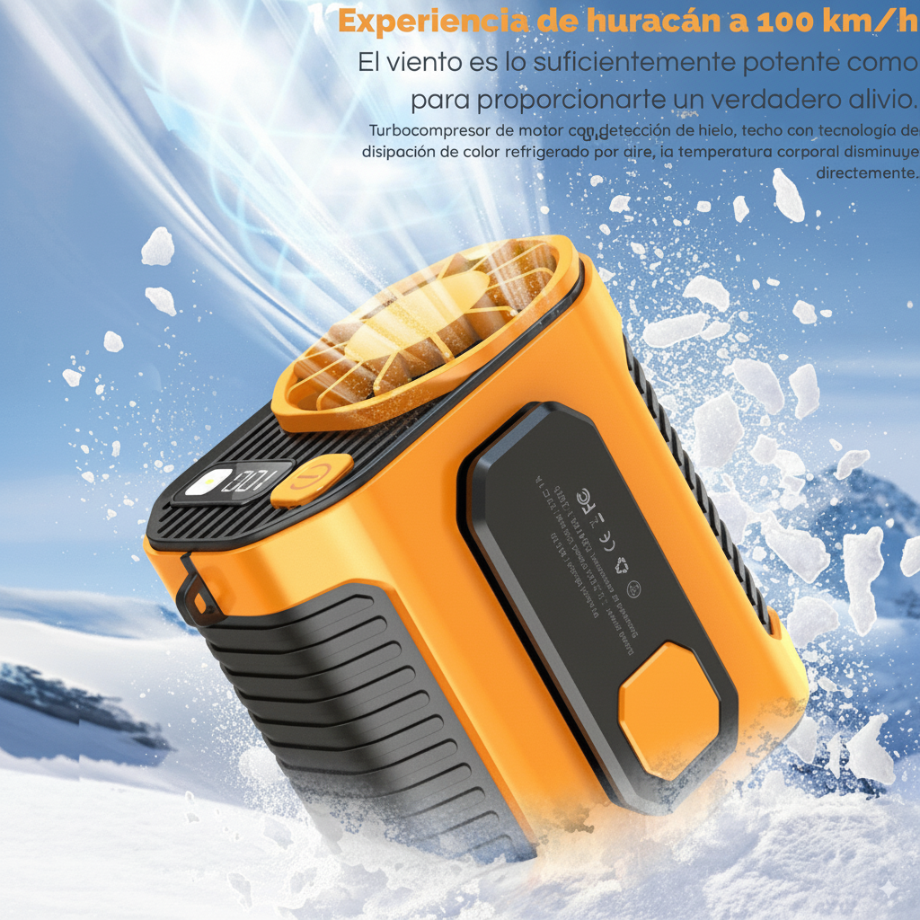 Ventilador Portátil 3 en 1 — Frescura, Luz y Energía Siempre Contigo