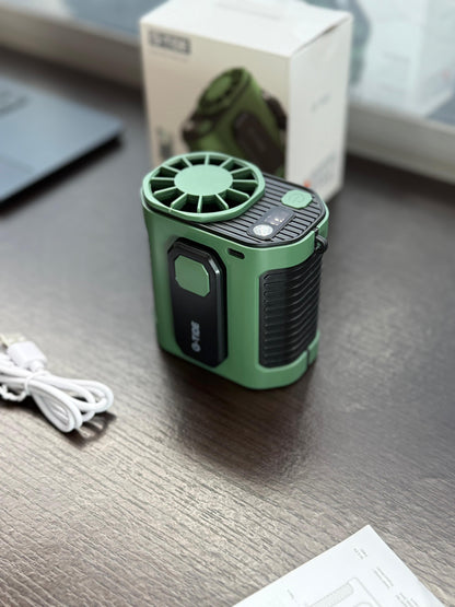 Ventilador Portátil 3 en 1 — Frescura, Luz y Energía Siempre Contigo